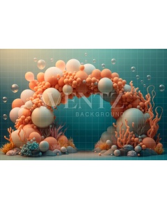 Fabric Photography Background Cake Smash Sea Bottom / Backdrop 3109