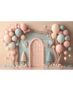 Fabric Photography Background Cake Smash Candy Color Door / Backdrop 3111