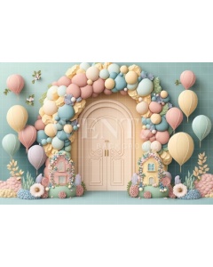 Fabric Photography Background Cake Smash Candy Color Door / Backdrop 3114