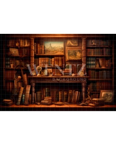 Fabric Photography Background Set with Books / Backdrop 3206