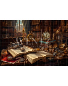 Fabric Photography Background Set with Books / Backdrop 3212