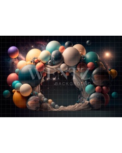 Fabric Photography Background Cake Smash Planets / Backdrop 3229