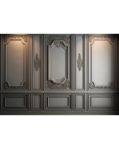 Fabric Photography Background Grey Boiserie / Backdrop 3250