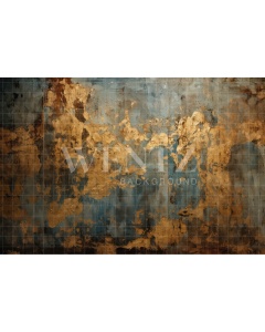 Fabric Photography Background Blue and Gold Texture / Backdrop 3288