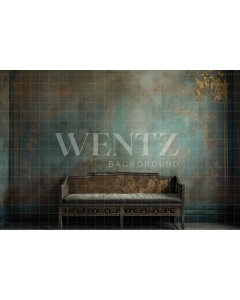 Fabric Photography Background Set with Rustic Couch / Backdrop 3290