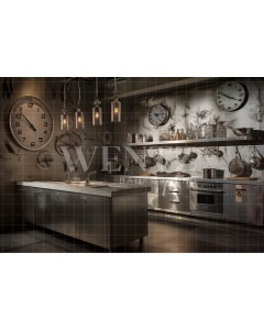 Fabric Photography Background Dad's Kitchen / Backdrop 3297