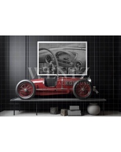 Fabric Photography Background Classic Car Show / Backdrop 3433