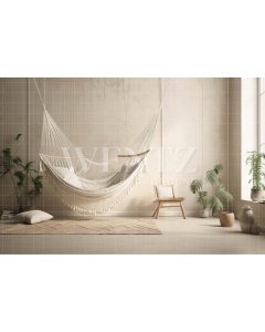 Fabric Photography Background Room with Hammock / Backdrop 3434