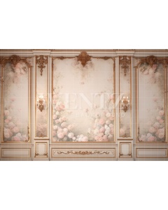 Fabric Photography Background Floral Boiserie / Backdrop 3597