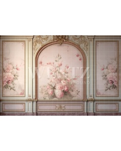 Fabric Photography Background Floral Boiserie / Backdrop 3598