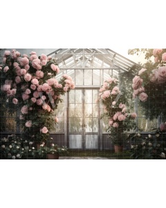 Fabric Photography Background Roses Greenhouse / Backdrop 3639