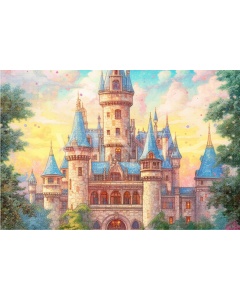 Fabric Photography Background Vertical Enchanted Castle / Backdrop 3660