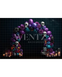 Fabric Photography Background Cake Smash Skulls / Backdrop 3699