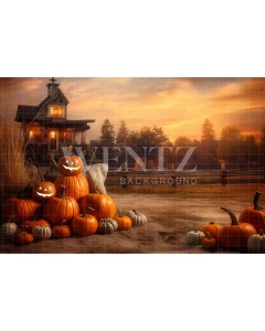 Fabric Photography Background Pumpkin Harvest / Backdrop 3715