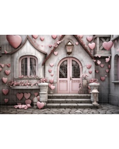 Fabric Photography Background Love Village / Backdrop 3731