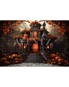 Fabric Photography Background Haunted House / Backdrop 3759