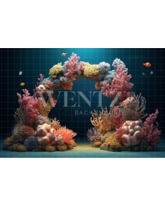 Fabric Photography Background Bottom of The Sea Arch / Backdrop 3766