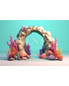 Fabric Photography Background Bottom of The Sea Arch / Backdrop 3767