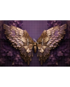 Fabric Photography Background Golden Wings / Backdrop 3797