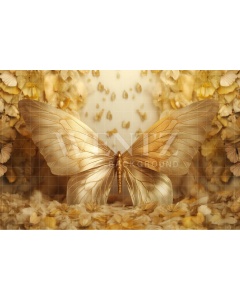 Fabric Photography Background Golden Wings / Backdrop 3798