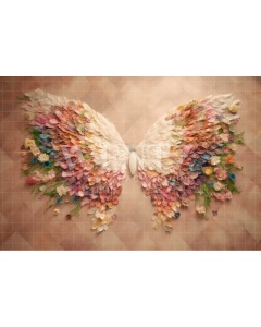 Fabric Photography Background Embroidered Wings / Backdrop 3799