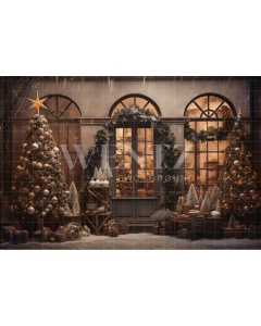 Fabric Photography Background Christmas Store / Backdrop 4118