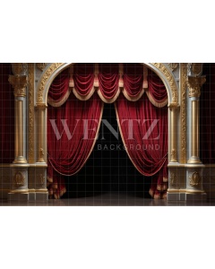 Fabric Photography Background Scenery with Red Curtains / Backdrop 4142