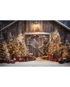 Fabric Photography Background Barn Door / Backdrop 4158