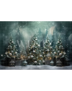 Fabric Photography Background Christmas Trees / Backdrop 4200