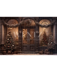 Fabric Photography Background Christmas Store / Backdrop 4210