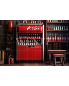 Fabric Photography Background Soda Machine / Backdrop 4252