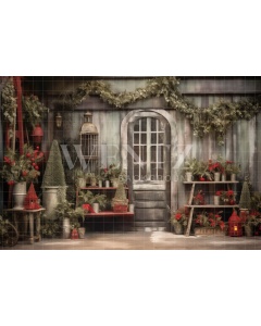 Fabric Photography Background Rustic Christmas Set / Backdrop 4336