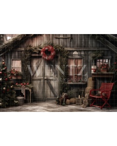 Fabric Photography Background Rustic Christmas Set / Backdrop 4337