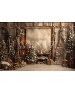 Fabric Photography Background Vintage Christmas Set / Backdrop 4342