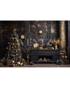 Fabric Photography Background Vintage Christmas Set / Backdrop 4347