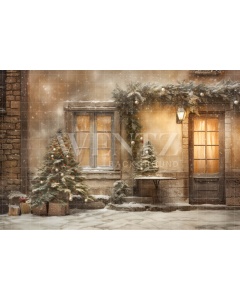 Fabric Photography Background Vintage Christmas Set / Backdrop 4371