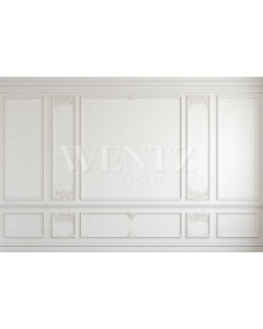 Fabric Photography Background White Boiserie / Backdrop 4502