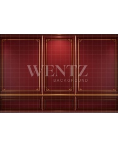 Fabric Photography Background Red Boiserie / Backdrop 4505