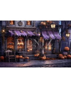 Fabric Photography Background Halloween Facade / Backdrop 4508