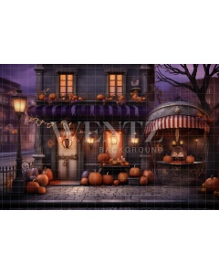 Fabric Photography Background Halloween Facade / Backdrop 4510