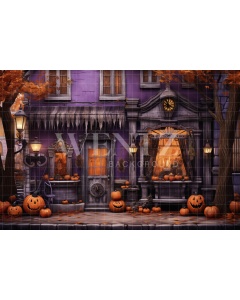 Fabric Photography Background Halloween Facade / Backdrop 4511