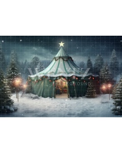 Fabric Photography Background Christmas Green Tent / Backdrop 4516