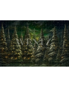 Fabric Photography Background Pine Tree Forest / Backdrop 4561