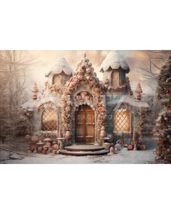 Fabric Photography Background Candy House Front / Backdrop 4576