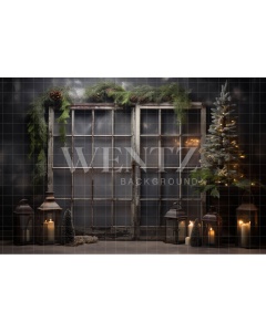 Fabric Photography Background Rustic Christmas Set / Backdrop 4587