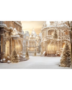 Fabric Photography Background Christmas Village / Backdrop 4604