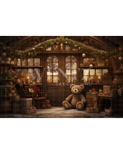 Fabric Photography Background Christmas Toy Store / Backdrop 4661