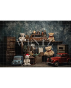 Fabric Photography Background Christmas Toys / Backdrop 4722