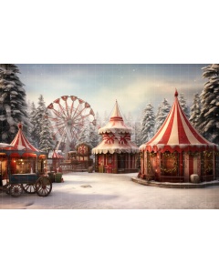 Fabric Photography Background Christmas Park / Backdrop 4742