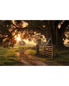 Fabric Photography Background Farm Gate / Backdrop 4764